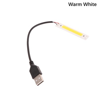 DC 5V USB LED Light Source 2W COB Strip Bar Bulb Warm Cold White 3000K 6500K