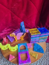 Magna Tiles Magnetic Building Lot 57 Pieces C...