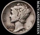 1934 Silver Mercury Dime - Scarce  Better Date  No Reserve  #i1603