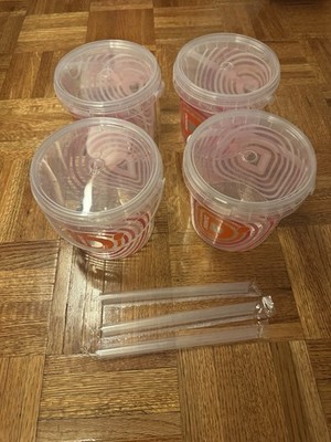 Dunkin Donuts Bucket LIMITED EDITION 48 OZ NEW LOT OF 4 Coffee Breakfast
