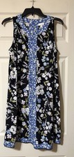J. Jill Women’s Size Small Floral Shift Dress Boho Beach Work Cruise Resort Wear