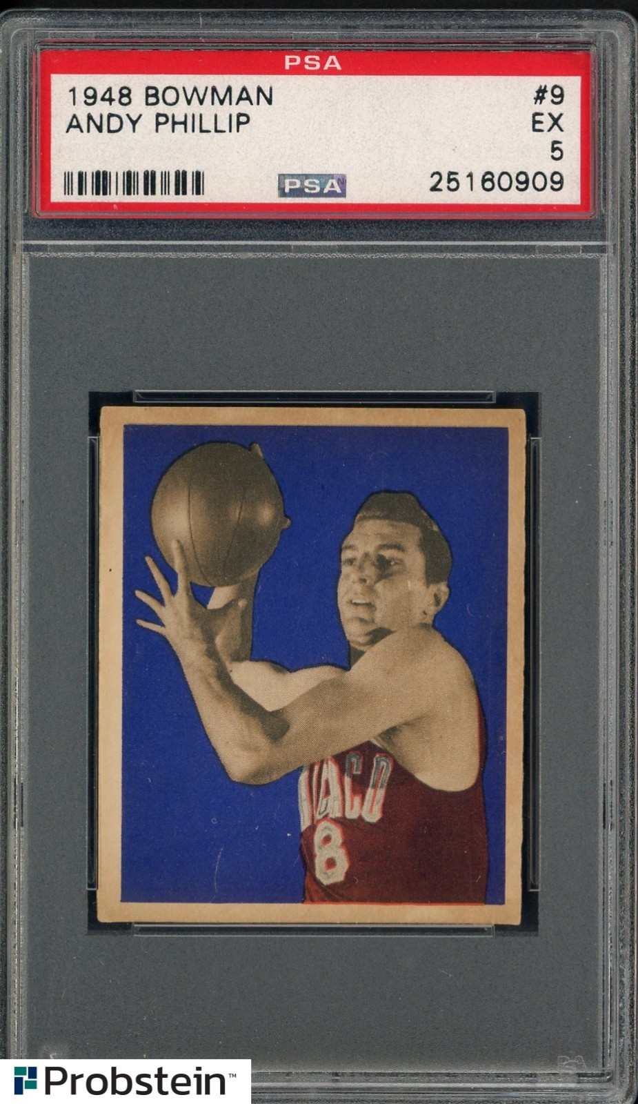 1948 Bowman Basketball #9 Andy Phillip Chicago Stags PSA 5 EX