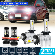For Smart Fortwo 1.0L 2008-2015 LED Headlight High Low Beam Fog Light Bulbs Kit