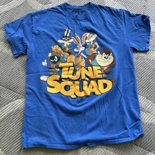 Looney Tunes  Tune Squad  Space Jam T Shirt Blue Sz Medium