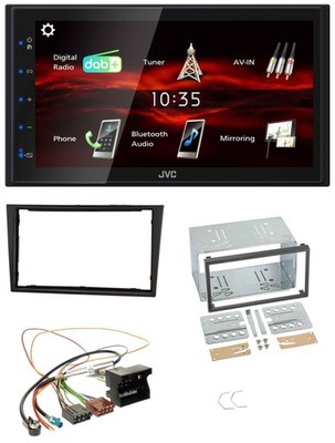 JVC USB Bluetooth MP3 DAB 2DIN Autoradio für Opel Corsa D stealth schwarz