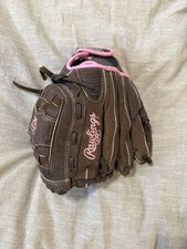 Rawlings FP110 11 Inc Fastpitch Softball Glove Mitt Leather Palm Brown/Pink
