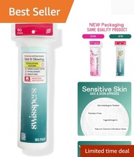 80 Count Hypoallergenic Cotton Exfoliating Pads Gentle Makeup Remover Rounds