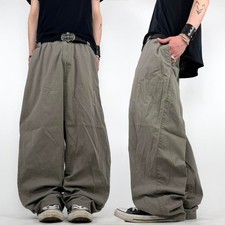 Vintage y2k baggy wide leg faded military green grunge skater work pants