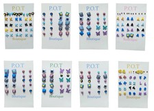 Variety Earrings/Gifts/103 Pairs/Kids/Teens/Butterflies/Matching Sets/Parties