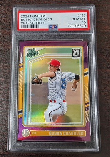 Bubba Chandler Optic Purple /49 PSA 10 POP 1 Bowman Chrome Aqua /299 Pirates SSP