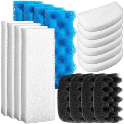 18 Pcs Compatible with Fluval 206/207 Aquarium Filters Sponge Set, Including ...