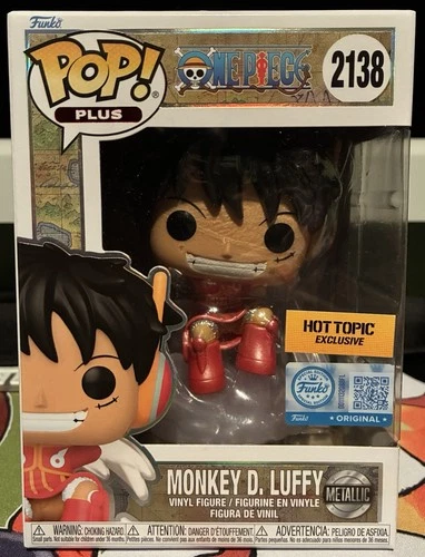 Funko Pop! One Piece 2138 Monkey D. Luffy Metallic Hot Topic Exclusive