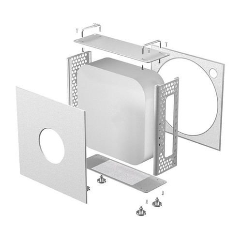 Sleek Silver Finish Vertical Computer Host Stand Compatible with For Mac Mini - Photo 5/12