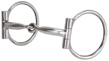 Weaver Equine All Purpose Sweet Iron Offset Dee Ring Snaffle Bit, Copper Inlay
