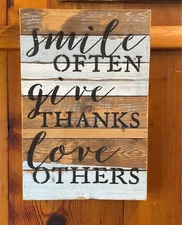 Wooden Inspirational Wall Hanging (12x18)