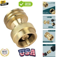 Easy Install 1lb to 20lb Propane Tank Adapter - Solid Brass, Corrosion Resistant