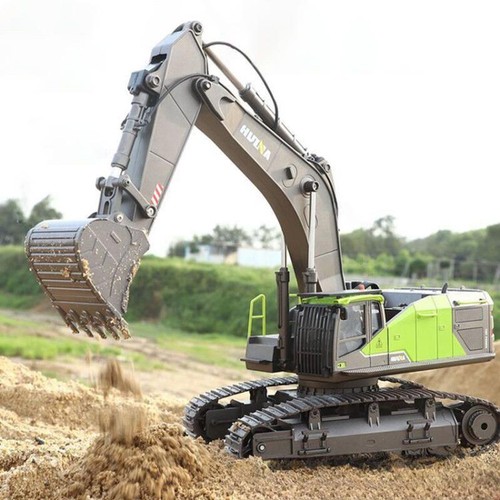 HUINA 1/14 593 Toys Model RC Excavator Car Gift Battery 2.4G Remote Control 22CH - Picture 9 of 9