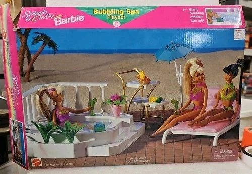 Vintage, Splash n Color Barbie Bubbling Spa Playset 67547. (F16)