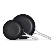 Calphalon 2pc Hard Anodized Aluminum Nonstick Fry Pan Set Black: 10" Stay-Cool