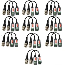 20 Pcs CCTV Camera Passive Video Balun BNC Connector Coaxial Cable Adapter USA