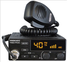 President Ted FCC 40 Channel AM/FM CB Radio S-meter Key Beep EMG 9/19 shortcut