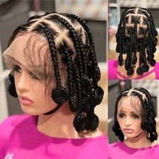 Knotless braided wig, made on a full lace wig. Length Is 12inches.