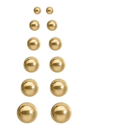9ct Gold Studs Ball Round - Pair (3mm- 7mm), Gift - Picture 11 of 15