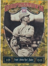 FRANK HOME RUN BAKER /299 COOPERSOTOWN GOLD CRYSTAL CRACKED ICE A'S #12 PANINI