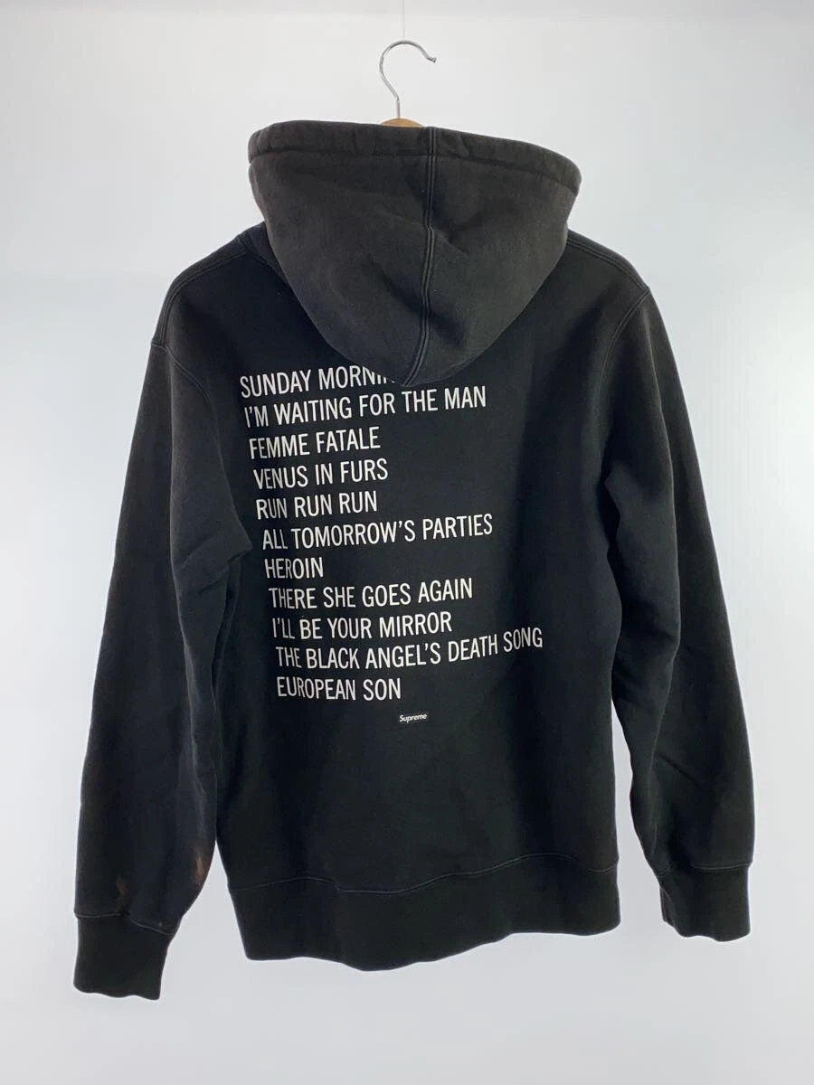 Felpa Supreme con cappuccio M cotone stampa grigia usata