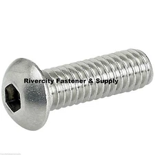 (100) M5-0.8x8 Button Allen Head Cap Screws Stainless M5x0.8x8 Bolts 5mm x 8mm