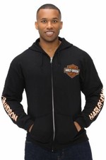 Harley-Davidson Black Bar  Shield Zip Hoodie - 40290206