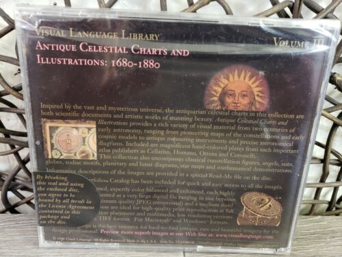 VISUAL LANGUAGE LIBRARY ANTIQUE CELESTIAL CHARTS ILLUSTRATION PC MAC CD RARE OOP - Picture 2 of 2