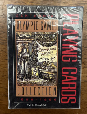 Vtg Centennial Olympic Games Greece Athens Playing Cards Bicycle