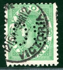 Australia States QUEENSLAND QV Official Stamp *OS* PERFIN CDS 1912 Used XBLUE47