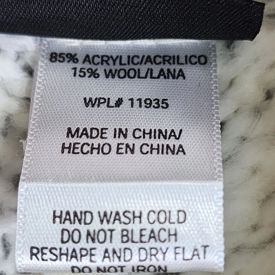 Poncho para mujer Cejón tejido blanco con capucha suéter flecos dobladillo mezcla de lana talla única Foto 4 de 4