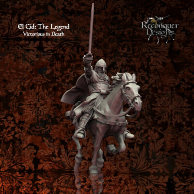 Rodrigo Diaz, El Cid: The Legend 28mm Medieval Unpainted Resin Wargame Miniature