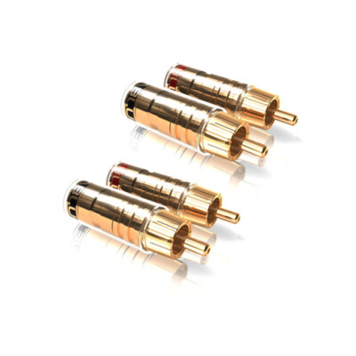 ViaBlue  Ts Rca Plug RCA Solder Version for Cable-ø Up to 8MM Set of 4 30512