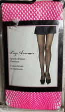 LEG AVENUE - NEW - PINK - FISHNET PANTYHOSE - 90-160 lbs. - ONE SIZE FITS MOST