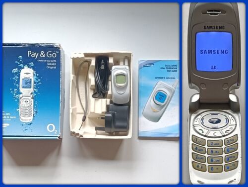 Samsung SGH-A800 Mobile Phone (O2/Tesco) original box & content SEE DESCRIPTION - Photo 1/12