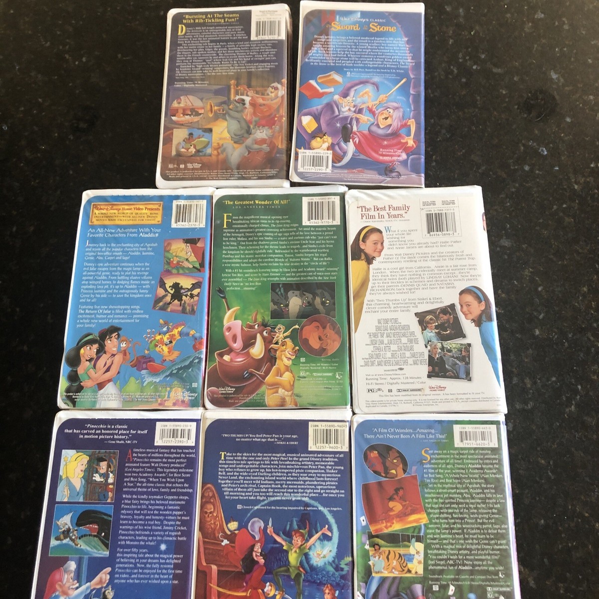 Disney Master Collection等 VHS12本セット(US版) Lot of Walt Disney Masterpiece Collection Videos VHS Bundle