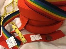 Equestrian Elastic Belt Sewing Repair 3" Black Red, Navy Beige,1.5 Suspenders US