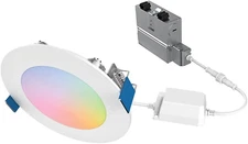 4 Inch Color and Tunable White Slim Canless Smart Wi-Fi LED Recessed Downlight w