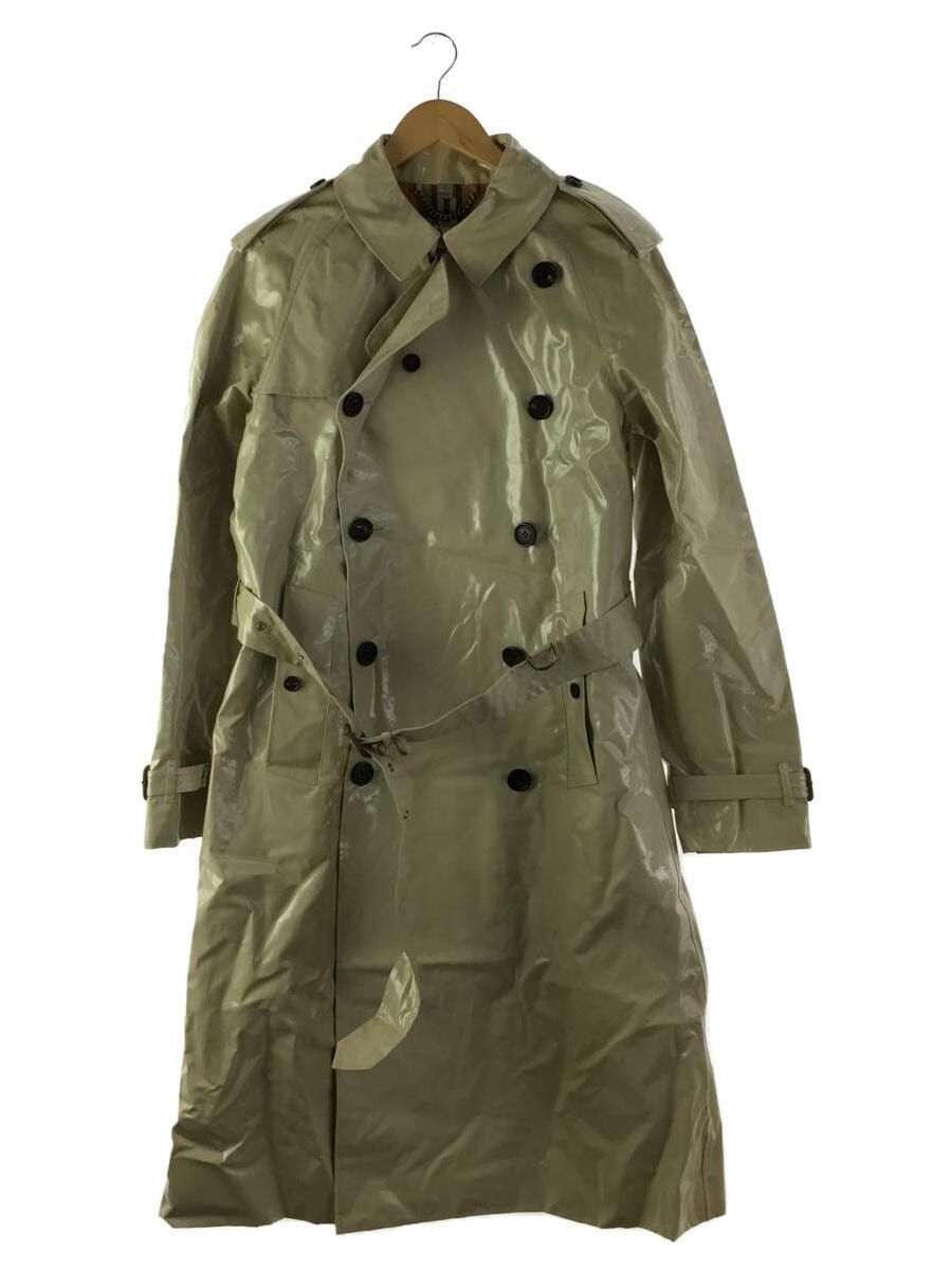 BURBERRY trench coat laminated cotton gabardine 52 Beige