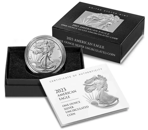 2023-W 1 oz Uncirculated American Silver Eagle (w/Box & COA)