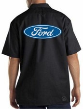 FORD Classic Blue Oval Mechanics Work Shirt  RACING  Mustang F150 Performance