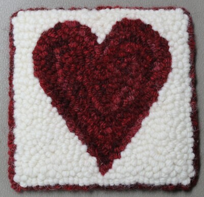 Oxford Punch Needle Rug Beginner Kit  (Heart) use #10 regular/ Not Included