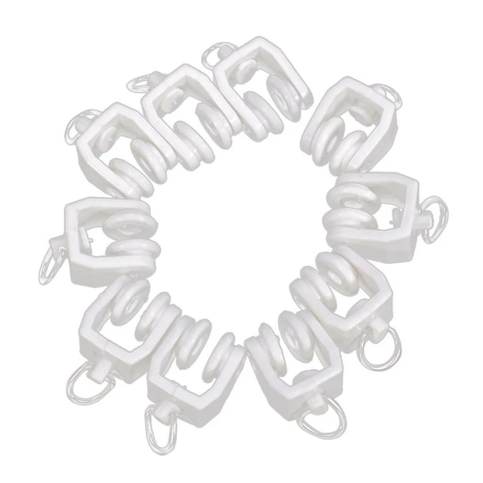 18x 10pcs Plastic Curtain Roll Track Runner Rail Runner with Eyelet 0.8 X 0.7 - Image 3 of 4