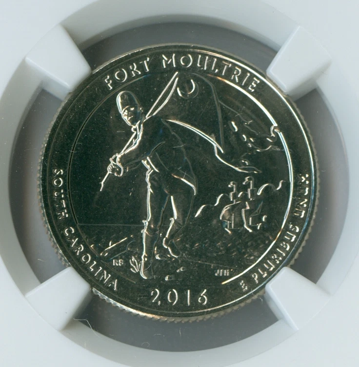 2016 D FORT MOULTRIE QUARTER NGC MS67 PL 2nd FINEST GRADE   .  - Image 2 of 4