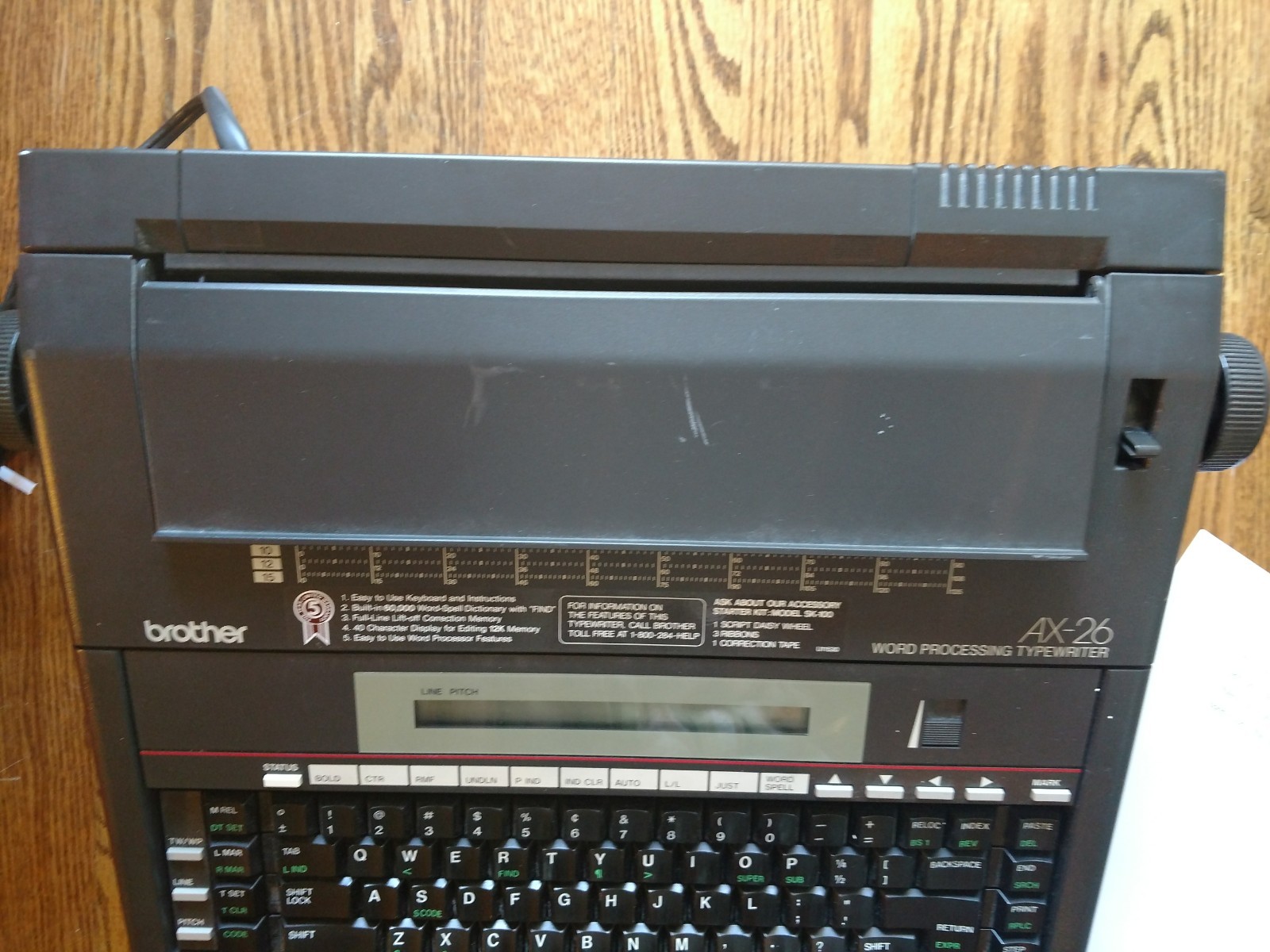 Buy Brother AX26 Word Processing Electronic Typewriter With Key Cover  online | eBay