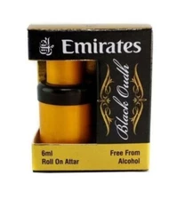BLACK OUDH Emirates Roll On Attar ittar 6ml Alcohol-Free Enhancing Mood